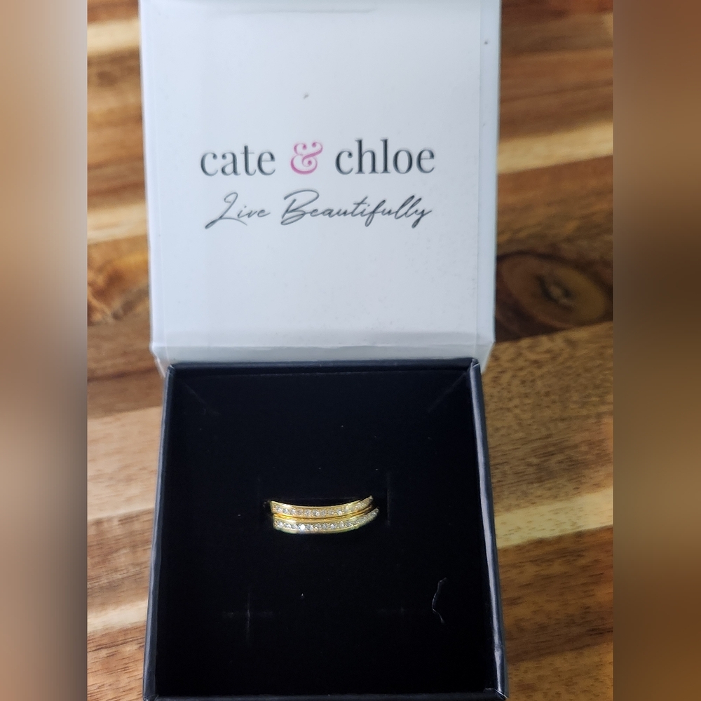 Cate And Chloe 18k Plated Hoop Earrings